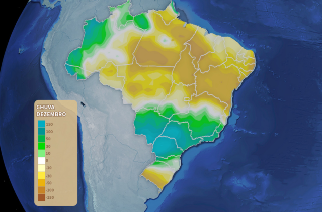 Dezembro sinaliza chuvas “melhores” para áreas agrícolas do Brasil, diz Rural Clima