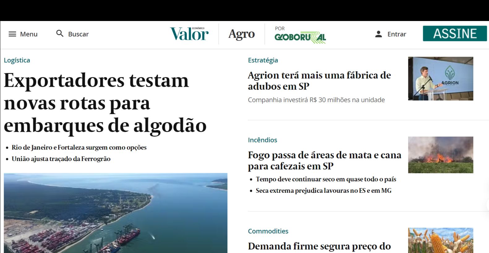 Veículos do Grupo Globo repercutem parceria da Enersugar para fábrica de fertilizantes